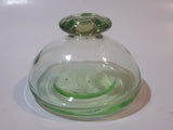 Vintage Ink Well Style Lime Green Blown Glass Bottle