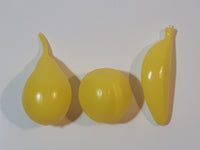 Miniature Yellow Banana Lemon and Pear Play Food Toys