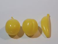 Miniature Yellow Banana Lemon and Pear Play Food Toys
