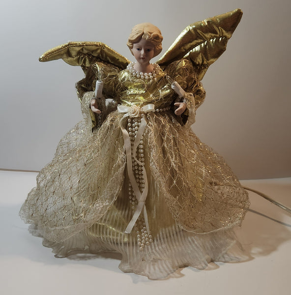 Animated Moving Light Up Angel Tree Topper 11" Tall