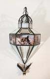 Ted Blaylock Hanging Stained Glass Suncatcher Prism with Bald Eagle