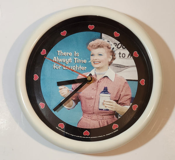 1996 Vandor CBS Lucille Ball I Love Lucy There Is Always Time for Laughter 9 3/4" Wall Clock