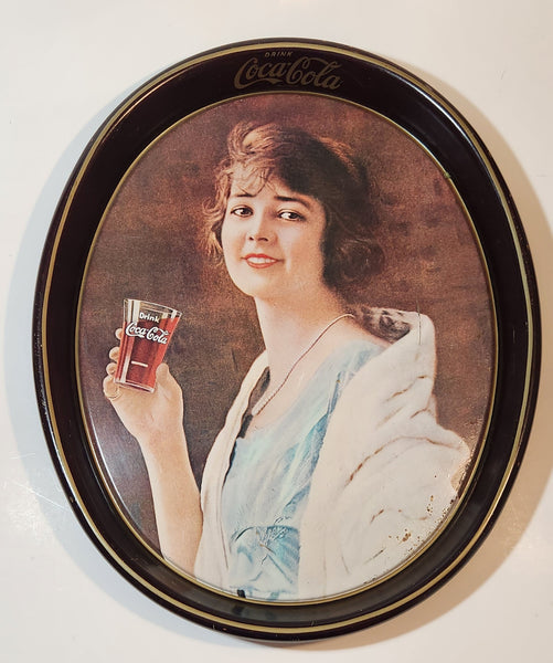 Vintage 1973 Coca-Cola 1923 Flapper Girl Metal Beverage Serving Tray