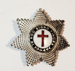 Antique Masonic Lodge Knights Templar In Hoc Signo Vinces Silver Enamel Badge Medal