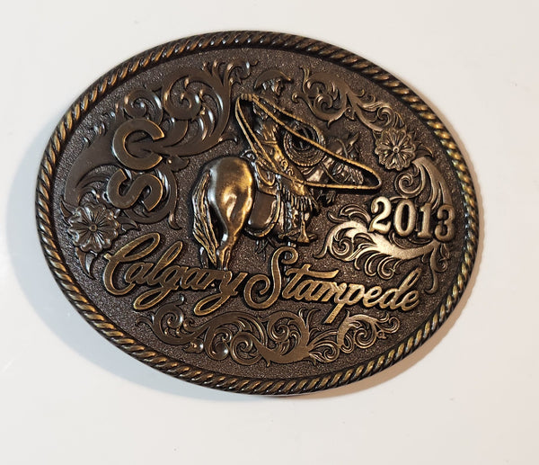 2013 Montana Silversmith Calgary Stamped Metal Belt Buckle
