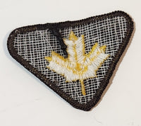 Girl Guide Brownies Maple Leaf Embroidered Fabric Patch Merit Badge