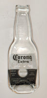 Corona Extra 9 3/4" Flat Melted Clear Glass Beer Bottle