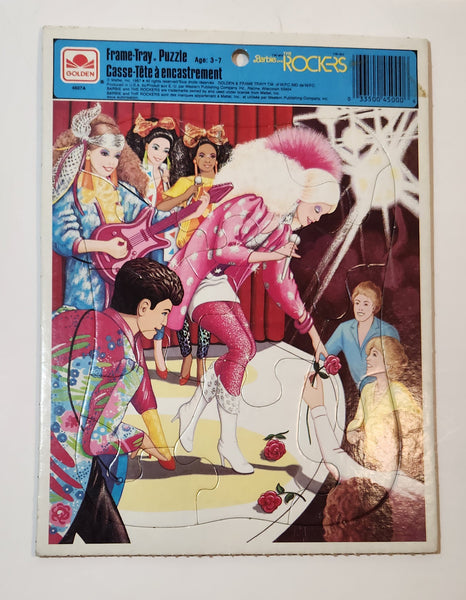 Vintage 1987 Golden Mattel Barbie and The Rockers Frame Tray Puzzle 4607A