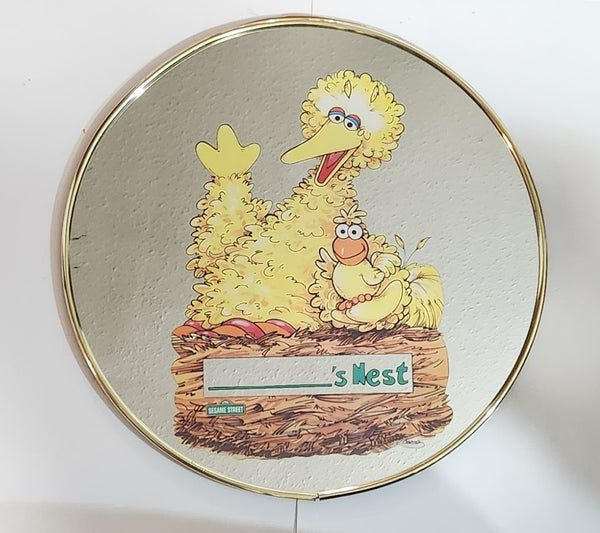 March 4th 1993 Sesame Street Big Bird 's Nest 23 12/2" Metal Framed Circular Mirror