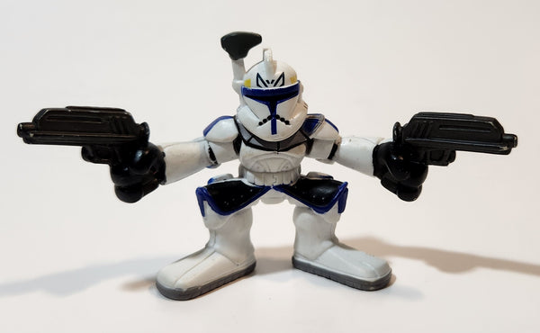 2009 Hasbro LFL Star Wars Galactic Heroes Blue Clone Trooper 2 1/4" Tall Toy Figure