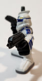 2009 Hasbro LFL Star Wars Galactic Heroes Blue Clone Trooper 2 1/4" Tall Toy Figure