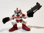 2004 Hasbro LFL Star Wars Galactic Heroes Red Clone Trooper 2 1/2" Tall Toy Figure