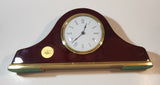 Coral Canada Wide Rosewood Cased Gold Plated Base Advertising Mantel Clock