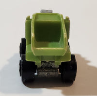 1987 Road Champs Dump Truck Green Micro Mini Die Cast Toy Car Vehicle