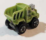 1987 Road Champs Dump Truck Green Micro Mini Die Cast Toy Car Vehicle