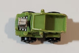 1987 Road Champs Dump Truck Green Micro Mini Die Cast Toy Car Vehicle