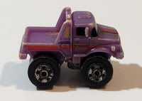 1987 Road Champs Truck Purple Micro Mini Die Cast Toy Car Vehicle
