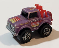 1987 Road Champs 4x4 Truck Purple Micro Mini Die Cast Toy Car Vehicle