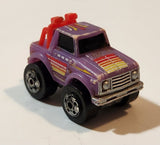 1987 Road Champs 4x4 Truck Purple Micro Mini Die Cast Toy Car Vehicle