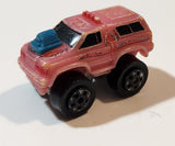 1987 Road Champs Ford Bronco Pink Micro Mini Die Cast Toy Car Vehicle