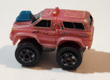 1987 Road Champs Ford Bronco Pink Micro Mini Die Cast Toy Car Vehicle