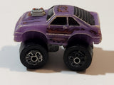 1987 Road Champs Mustang Purple Micro Mini Die Cast Toy Car Vehicle