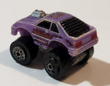 1987 Road Champs Mustang Purple Micro Mini Die Cast Toy Car Vehicle