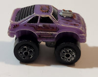 1987 Road Champs Mustang Purple Micro Mini Die Cast Toy Car Vehicle