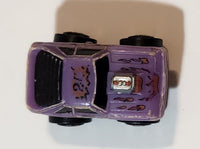 1987 Road Champs Mustang Purple Micro Mini Die Cast Toy Car Vehicle