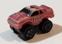 1987 Road Champs Ford Thunderbird Pink Micro Mini Die Cast Toy Car Vehicle