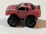 1987 Road Champs Ford Thunderbird Pink Micro Mini Die Cast Toy Car Vehicle