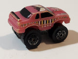 1987 Road Champs Ford Thunderbird Pink Micro Mini Die Cast Toy Car Vehicle