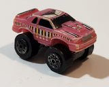 1987 Road Champs Ford Thunderbird Pink Micro Mini Die Cast Toy Car Vehicle