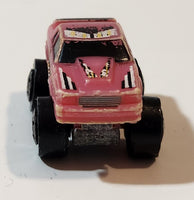 1987 Road Champs Ford Thunderbird Pink Micro Mini Die Cast Toy Car Vehicle