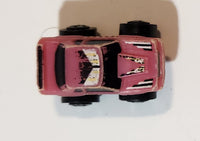 1987 Road Champs Ford Thunderbird Pink Micro Mini Die Cast Toy Car Vehicle