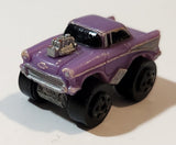 1987 Road Champs '57 Chevy Purple Micro Mini Die Cast Toy Car Vehicle