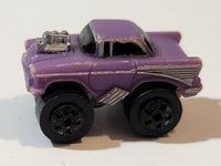 1987 Road Champs '57 Chevy Purple Micro Mini Die Cast Toy Car Vehicle