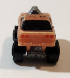 1987 Road Champs Corvette Orange Micro Mini Die Cast Toy Car Vehicle