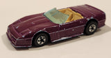 1990 Hot Wheels Color Racers II '83 Custom Corvette Convertible Purple Blue Die Cast Toy Car Vehicle