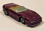 1990 Hot Wheels Color Racers II '83 Custom Corvette Convertible Purple Blue Die Cast Toy Car Vehicle