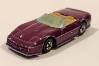 1990 Hot Wheels Color Racers II '83 Custom Corvette Convertible Purple Blue Die Cast Toy Car Vehicle