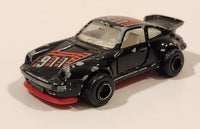 Vintage Majorette No. 209 Porsche 911 Turbo Black 1/57 Scale Die Cast Toy Car Vehicle with Opening Doors