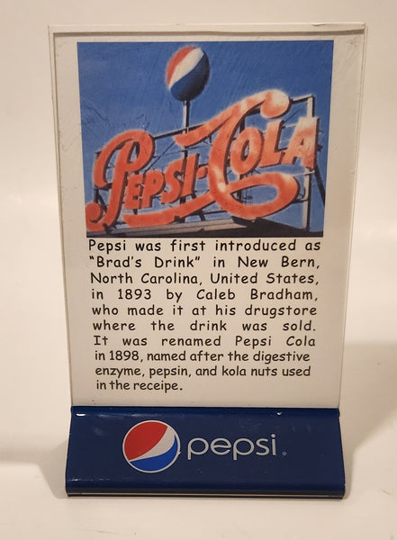 Pepsi Cola Acrylic Restaurant Table Top Advertising Stand Holder