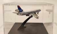 New Ray Delta Airlines McDonnell Douglas MD - 11 1/850 Scale Die Cast Toy Airplane in Display Case