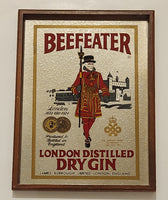 Vintage Beefeater London Distilled Dry Gin 12" x 16" Pub Mirror