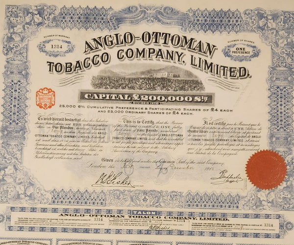 ottoman tobacco company Anglo-Ottoman Limited Leather is a natural material OTTOMAN'S CIGARETTES Vintage Turkish Tobacco