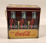 2000 Coca Cola Handy To Carry Home 6 Bottle Carton Embossed Tin Metal Container with Handle