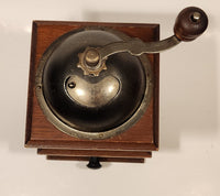 Vintage Giftcraft Glass, Wood, and Metal Coffee Grinder