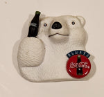 1995 Always Coca-Cola Coke Soda Pop Polar Bear Holding Bottle Hard Rubber 3D Fridge Magnet