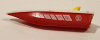 Unknown Brand Fire Department Speed Boat Red and White Plastic Toy Boat